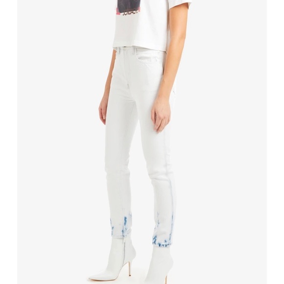 VINTAGE 90’s WHITE & ACID WASH JEANS. Tags on. - Picture 3 of 8